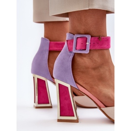 Suede Pumps on a High Heel Multicolor Lodho multicolored 1