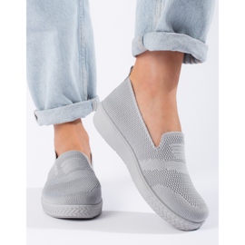Gray slip-on sneakers grey 1