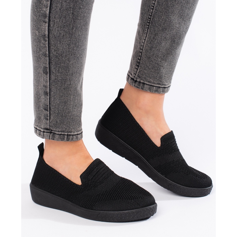 Black slip-on sneakers 2