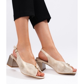 Goodin Elegant gold high-heeled sandals golden 1