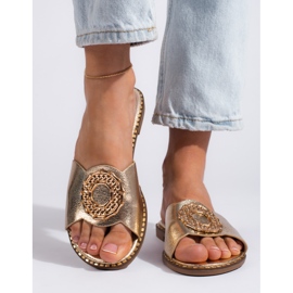 Goodin Women's golden slippers 1
