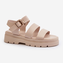 Beige Nicarda Women's Sandals on a Chunky Sole 2
