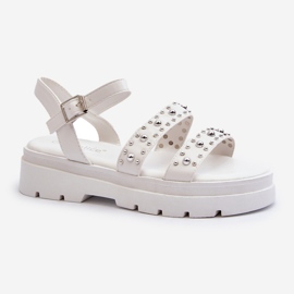 Women's Decorated Sandals Eco Leather White Arcida 2