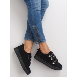 Sneakers with studs 16-582 Black 2