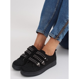 Sneakers with studs 16-582 Black 1