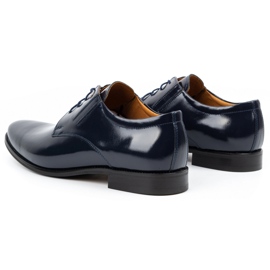 Balak Men's formal leather shoes, patent leather 480, navy blue 4