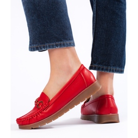 Comfortable women's red moccasins 2