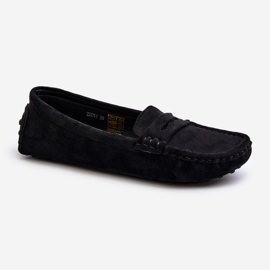 Women's Eco Suede Moccasins Black Adelmarie 1 Women's Eco Suede Moccasins Black Adelmarie 1