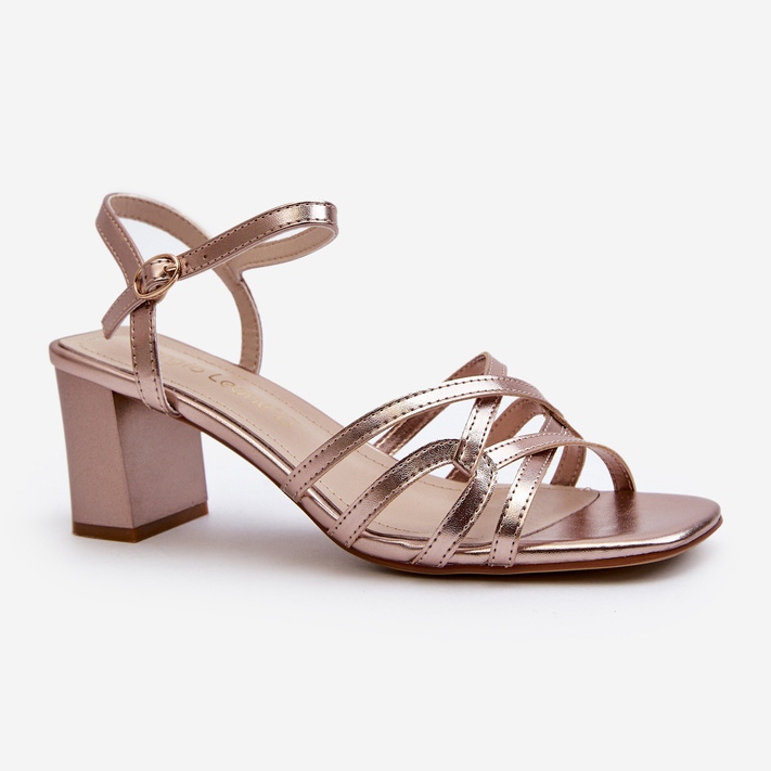 Women's Sandals on a High Heel Sergio Leone SK065 Gold golden 2 Women's Sandals on a High Heel Sergio Leone SK065 Gold golden 2