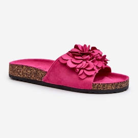 Women's Flip-Flops On a Cork Platform Made of Eco Suede Fuchsia Jaihini pink 1