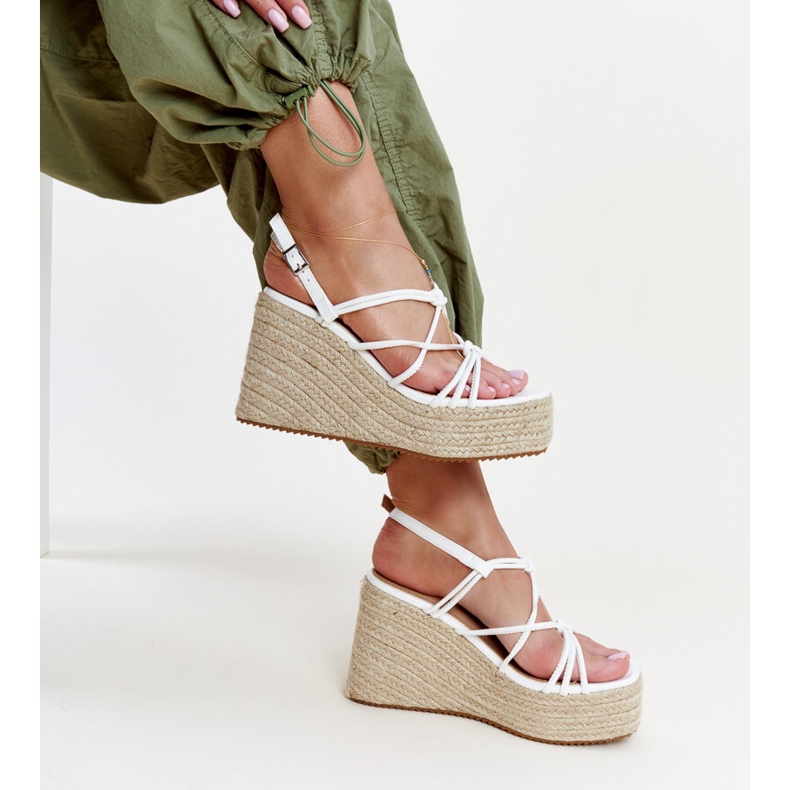 White Mara wedge sandals 2