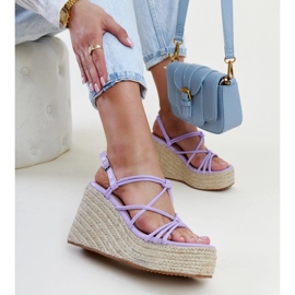 Purple Mara wedge sandals violet 1