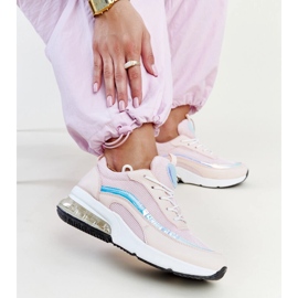 Pink sneakers with a Jelek hologram 1