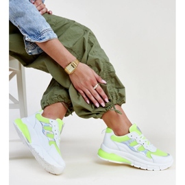 White and green sneakers with a thick Matea sole 1