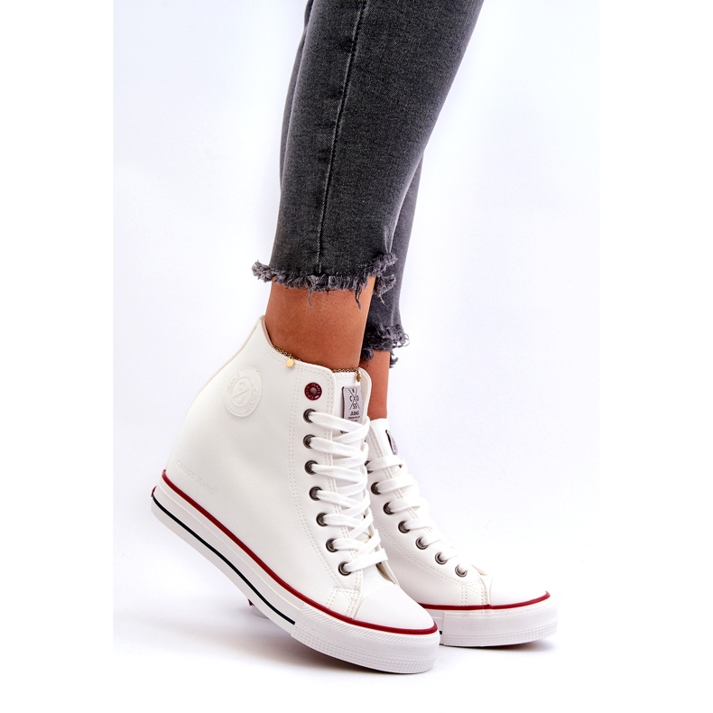 Women's Wedge Sneakers Cross Jeans NN2R4004 White 1 Women's Wedge Sneakers Cross Jeans NN2R4004 White 1