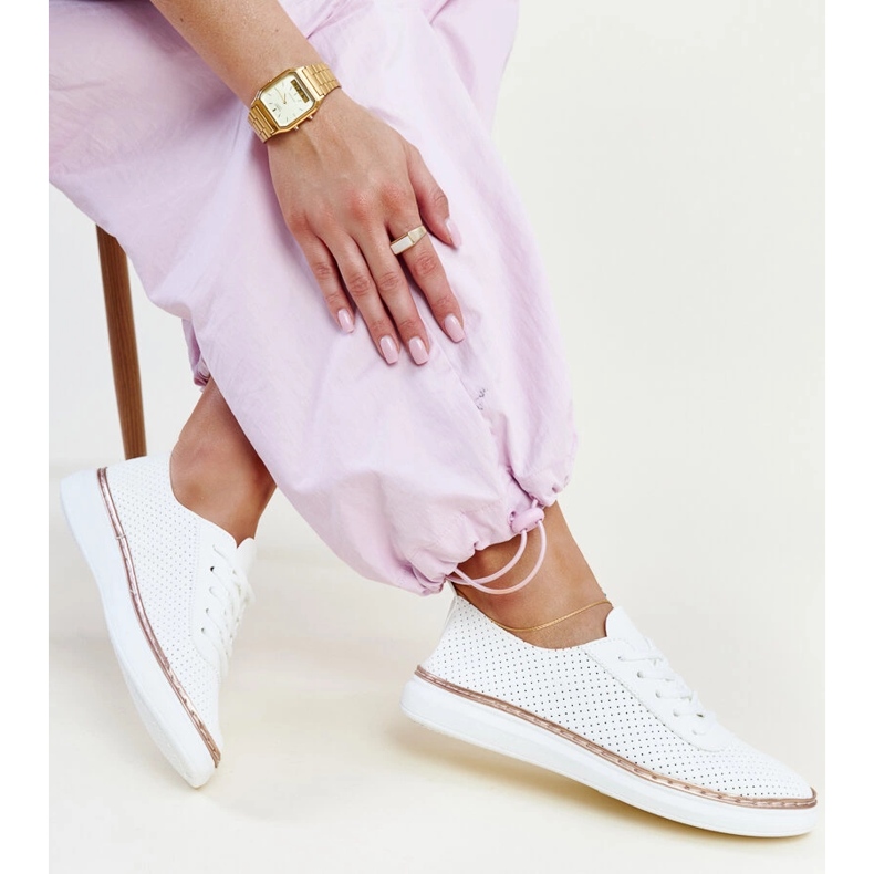 White openwork Biserka sneakers 1