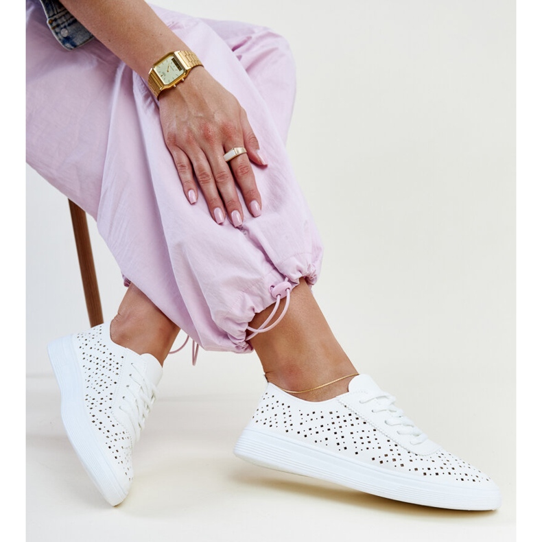 White openwork Manoek sneakers 1