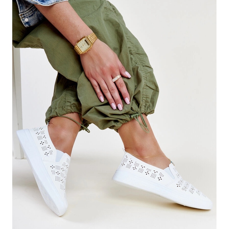 White Hilal slip-on sneakers 1