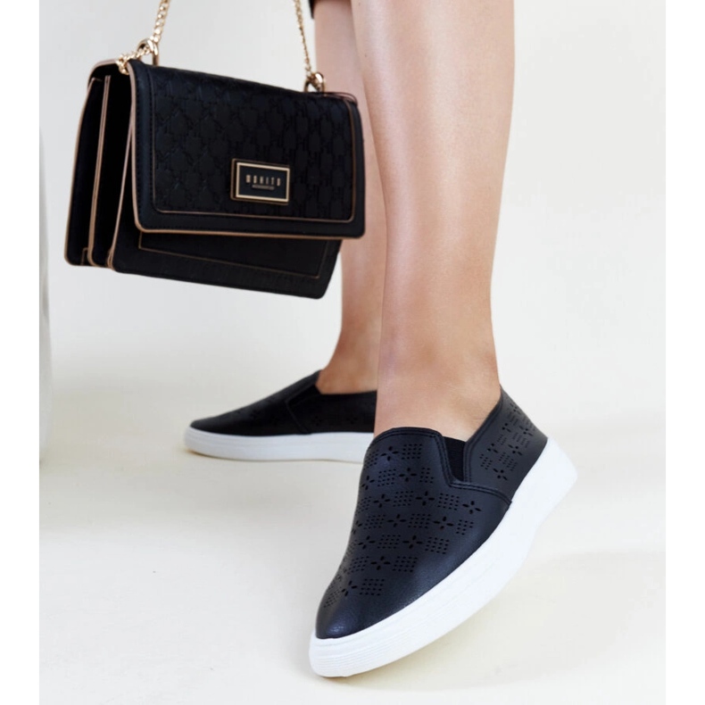 Black Hilal slip-on sneakers 2