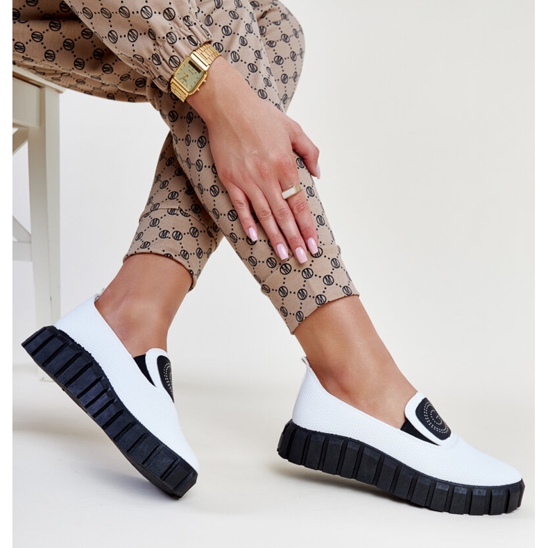 White shoes with a massive Teska sole 1