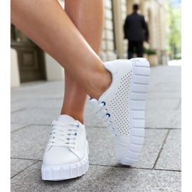 White sneakers with a massive Nesibe sole 1