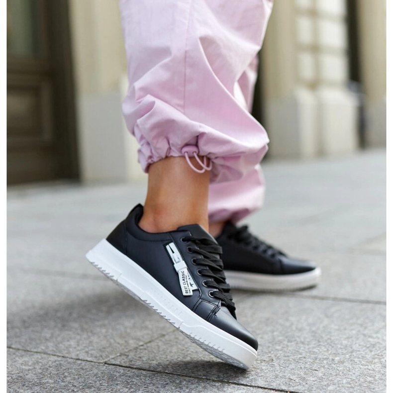 Black Brecht eco leather sneakers 2