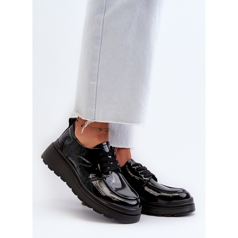 Women's Patent Leather Shoes, Natural Leather, Black Scadaria 2 Women's Patent Leather Shoes, Natural Leather, Black Scadaria 2