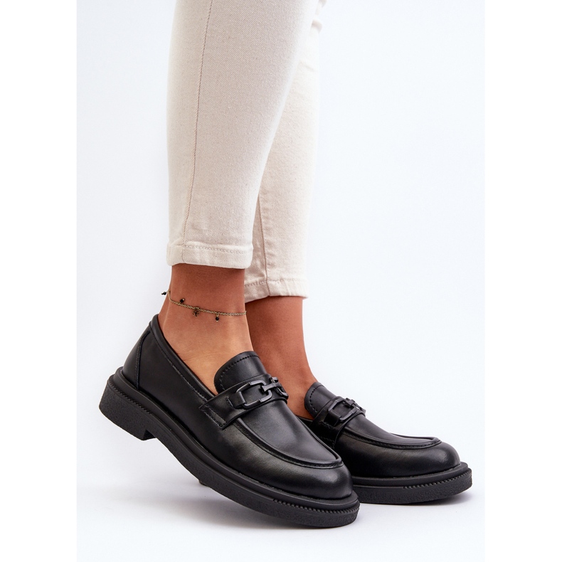 Women's Leather Moccasins Black Keelana 2