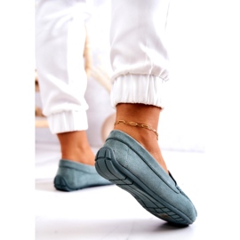Evento Women's Suede Loafers Mint Morreno green 3