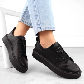 Black platform sports shoes Big Star NN274320 1