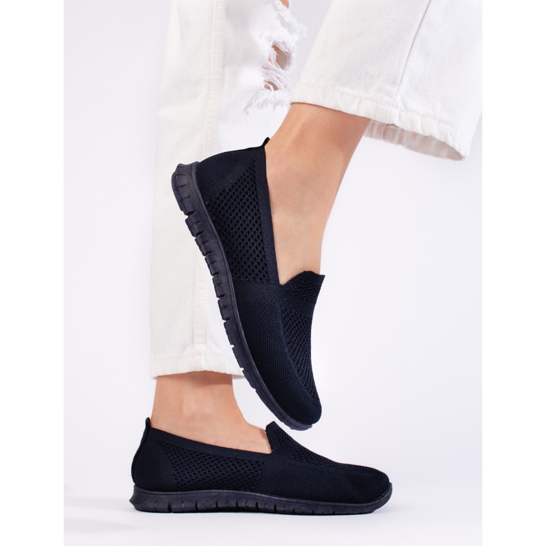 Slip on sneakers, navy blue 1