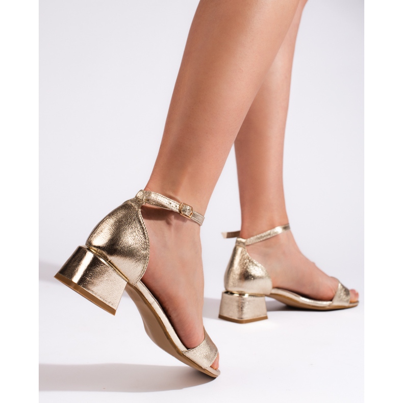 Goodin Women's gold high-heeled sandals golden 2