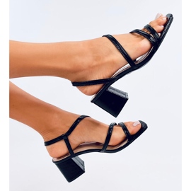 Cudini Black high-heeled sandals 1