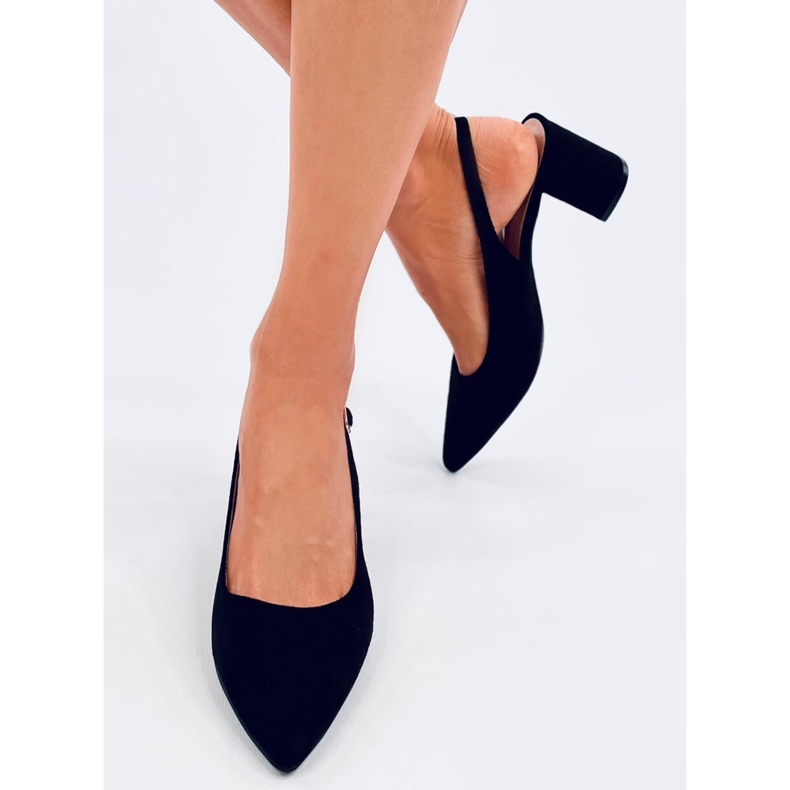 Soheil Black open heel pumps 2