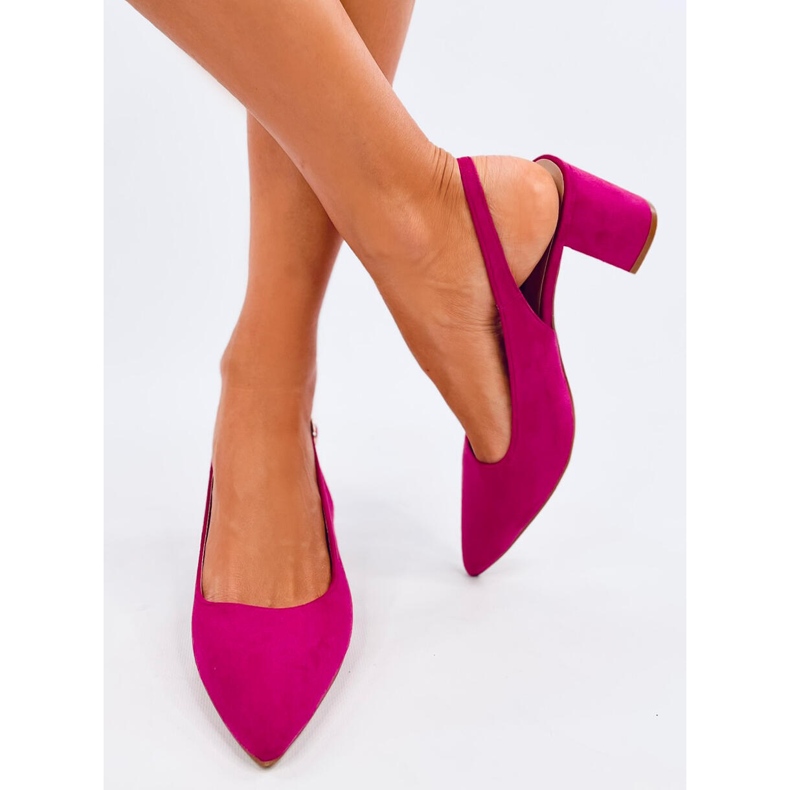 Soheil Fuchsia open heel pumps pink 1