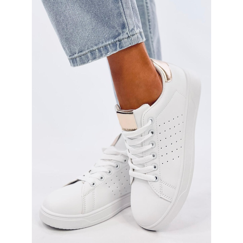 Helary WHITE/GOLD women's sneakers 2