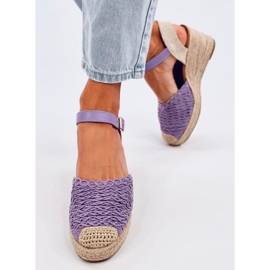 Morelli LT.PURPLE espadrille wedge sandals 1