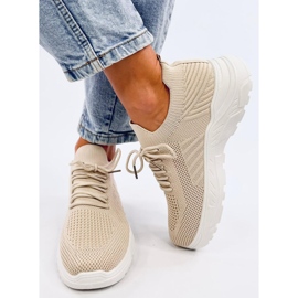 Jaussa Beige sock sports shoes 1