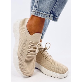 Jaussa Beige sock sports shoes 2