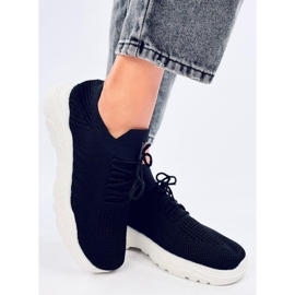 Jaussa BLACK/WHITE sock sports shoes 2