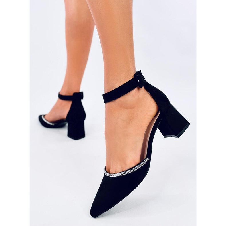 Bardini Black ankle-strap high-heeled pumps 2