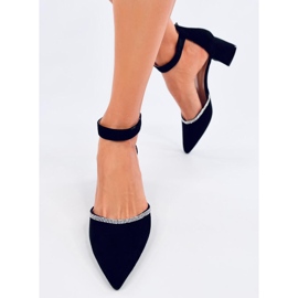 Bardini Black ankle-strap high-heeled pumps 1