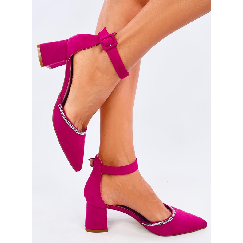 Bardini Fuchsia ankle-strap high-heeled pumps pink 2