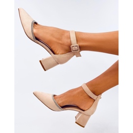 Bardini Nude ankle-strap high-heeled pumps beige 1