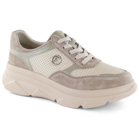 Filippo W PAW531B leather sports shoes, beige 1
