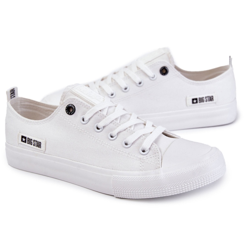 Men's low material sneakers Big Star KK174006 White 3