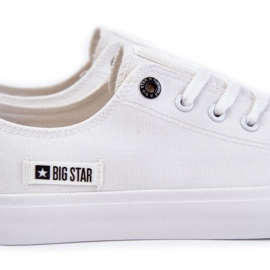 Men's low material sneakers Big Star KK174006 White 2