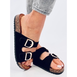 Byrd Black cork slippers 2