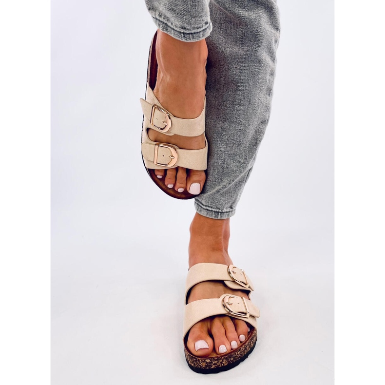 Scholki Byrd Beige cork slippers 1