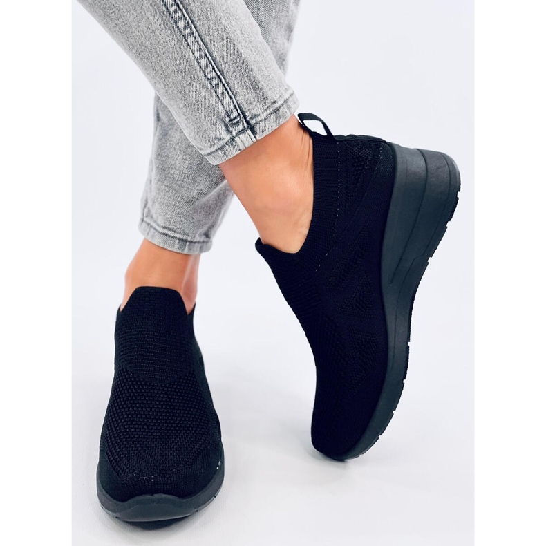 Bayol Black sock wedge sneakers 1